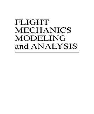 خرید و دانلود نسخه کامل کتاب Flight Mechanics Modeling and Analysis