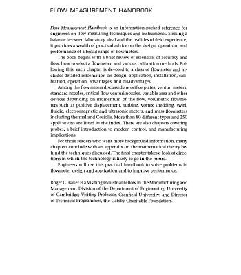 خرید و دانلود نسخه کامل کتاب Flow Measurement Handbook: Industrial Designs, Operating Principles, Performance, and Applications
