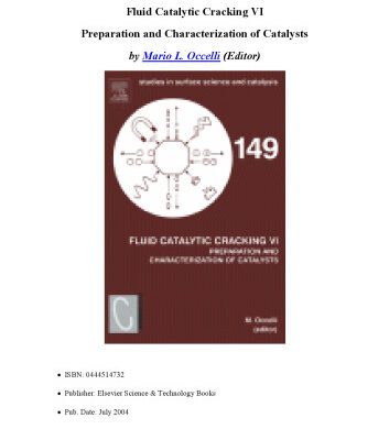 خرید و دانلود نسخه کامل کتاب Fluid Catalytic Cracking VIPreparation and Characterization of Catalysts, Proceedings of the 6th International Symposium in Fluid Cracking Catalysts (FCCs)