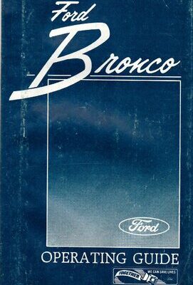 خرید و دانلود نسخه کامل کتاب Ford Bronco Operating Guide