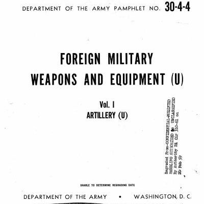 خرید و دانلود نسخه کامل کتاب Foreign military weapons and equipment. Vol. I. Artillery