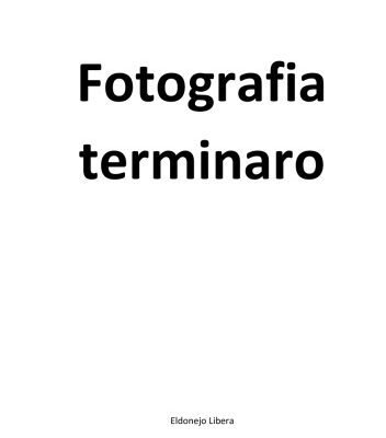 خرید و دانلود نسخه کامل کتاب Fotografia terminaro