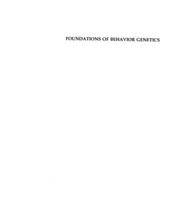 خرید و دانلود نسخه کامل کتاب Foundations of Behavior Genetics