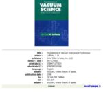 خرید و دانلود نسخه کامل کتاب Foundations of vacuum science and technology