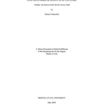 خرید و دانلود نسخه کامل کتاب Four lais of Marie de France : an octosyllabic verse translation with analysis [M.A. thesis]