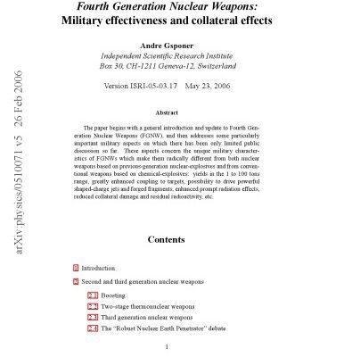 خرید و دانلود نسخه کامل کتاب Fourth Generation Nuclear Weapons