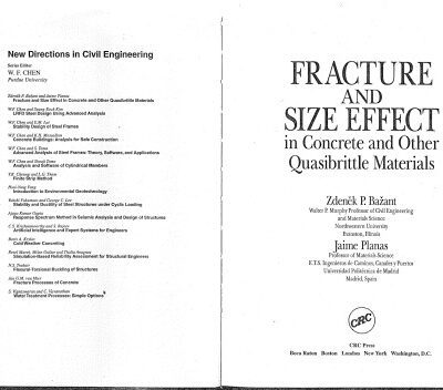 خرید و دانلود نسخه کامل کتاب Fracture and Size Effect in Concrete and Other Quasibrittle Materials