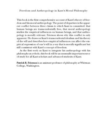 خرید و دانلود نسخه کامل کتاب Freedom and Anthropology in Kant’s Moral Philosophy