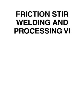 خرید و دانلود نسخه کامل کتاب Friction Stir Welding and Processing VI