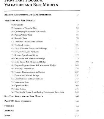 خرید و دانلود نسخه کامل کتاب FRM Part I Book 4: Valuation and Risk Models (2014 Schweser Notes)