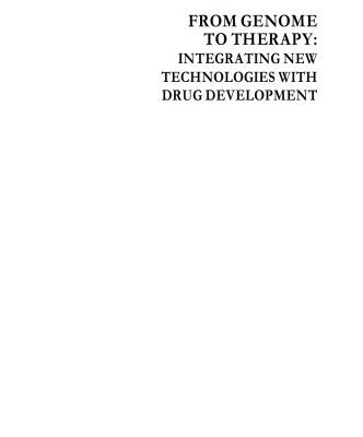 خرید و دانلود نسخه کامل کتاب From Genome to Therapy: Integrating New Technologies with Drug Development – No. 229
