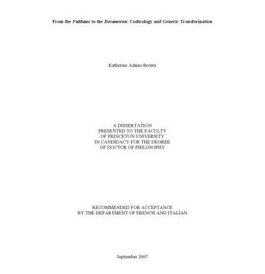 خرید و دانلود نسخه کامل کتاب From the Fabliaux to the Decameron: Codicology and Generic Transformation