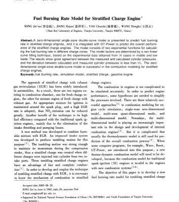 خرید و دانلود نسخه کامل کتاب Fuel Burning Rate Model for Stratified Charge Engine