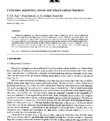 خرید و دانلود نسخه کامل کتاب Fullerenes, nanotubes, onions and related carbon structures