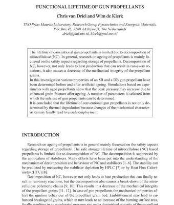 خرید و دانلود نسخه کامل کتاب Functional lifetime of gun propellants