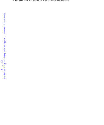 خرید و دانلود نسخه کامل کتاب Functional polymers for nanomedicine