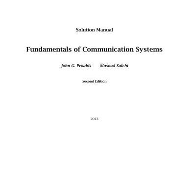 خرید و دانلود نسخه کامل کتاب Fundamentals Of Communication Systems Solution Manual