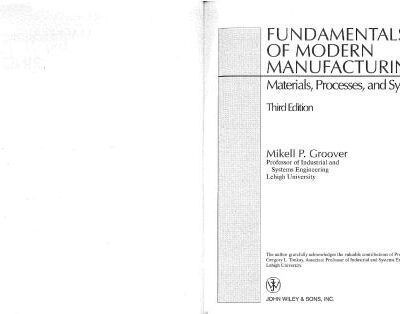 خرید و دانلود نسخه کامل کتاب Fundamentals of Modern Manufacturing, Vol. 1 and 2
