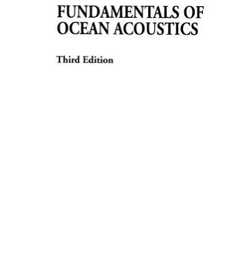 خرید و دانلود نسخه کامل کتاب Fundamentals of Ocean Acoustics
