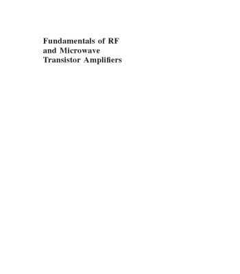 خرید و دانلود نسخه کامل کتاب Fundamentals of RF and Microwave Transistor Amplifiers