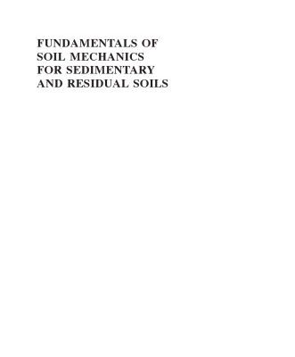 خرید و دانلود نسخه کامل کتاب Fundamentals of Soil Mechanics for Sedimentary and Residual Soils