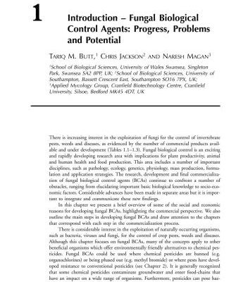 خرید و دانلود نسخه کامل کتاب Fungi as Biocontrol Agents Progress Problems and Potential