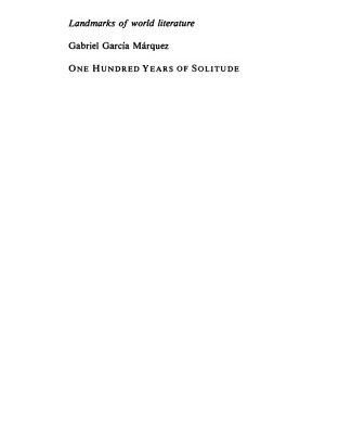 خرید و دانلود نسخه کامل کتاب Gabriel Garcia Marquez: One Hundred Years of Solitude (Landmarks of World Literature)