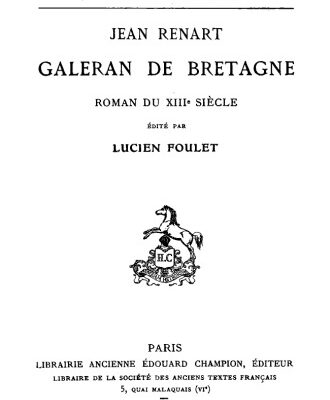 خرید و دانلود نسخه کامل کتاب Galeran de Bretagne, roman du XIIIe siècle