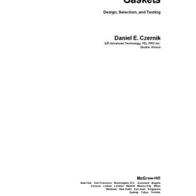 خرید و دانلود نسخه کامل کتاب Gaskets: Design, Selection, and Testing