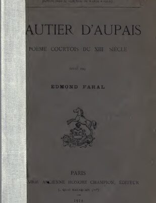 خرید و دانلود نسخه کامل کتاب Gautier d’Aupais, poème courtois du XIIIe siècle