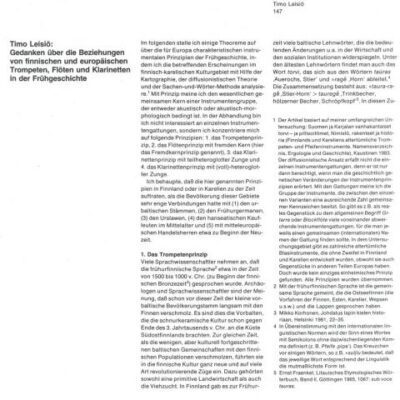خرید و دانلود نسخه کامل کتاب Gedanken über die Beziehungen von finnischen und europäischen Trompeten, Flöten und Klarinetten in der Frühgeschichte