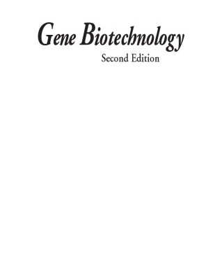 خرید و دانلود نسخه کامل کتاب Gene Biotechnology