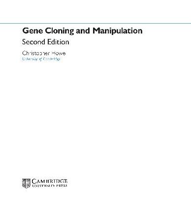 خرید و دانلود نسخه کامل کتاب Gene Cloning and Manipulation