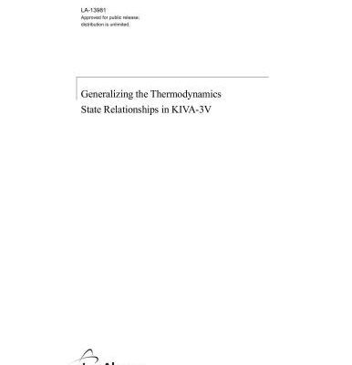 خرید و دانلود نسخه کامل کتاب Generalizing the Thermodynamics State Relationships in KIVA-3V