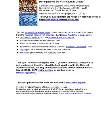 خرید و دانلود نسخه کامل کتاب Genes, Behavior, and the Social Environment: Moving Beyond the Nature/Nurture Debate