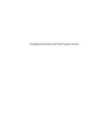 خرید و دانلود نسخه کامل کتاب Geographical Information and Urban Transport Systems