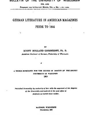 خرید و دانلود نسخه کامل کتاب German Literature in American Magazines prior to 1846