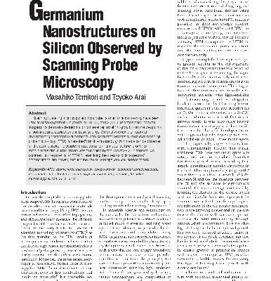 خرید و دانلود نسخه کامل کتاب Germanium Nanostructures on Silicon Observed by Scanning Probe Microscopy