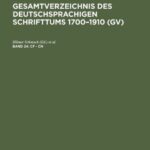 خرید و دانلود نسخه کامل کتاب Gesamtverzeichnis des deutschsprachigen Schrifttums: 24: Cf – Cn