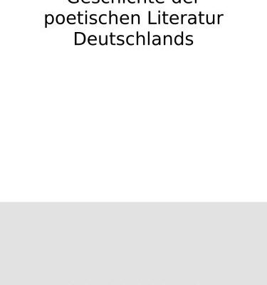 خرید و دانلود نسخه کامل کتاب Geschichte der poetischen Literatur Deutschlands