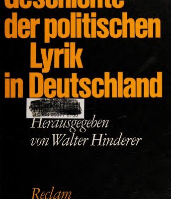 خرید و دانلود نسخه کامل کتاب Geschichte der politischen Lyrik in Deutschland