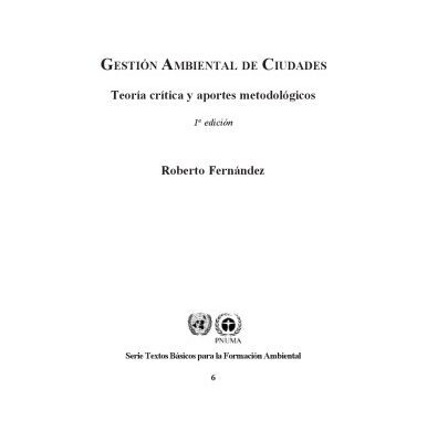 خرید و دانلود نسخه کامل کتاب Gestión ambiental de ciudades, teoría crítica y aportes metodológicos