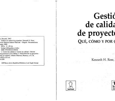 خرید و دانلود نسخه کامل کتاب Gestión de calidad de proyectos. Qué, cómo y por qué