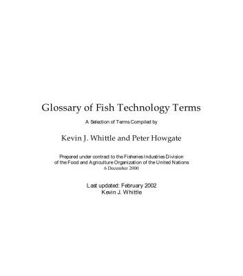 خرید و دانلود نسخه کامل کتاب Glossary of Fish Technology