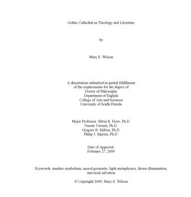 خرید و دانلود نسخه کامل کتاب Gothic cathedral as theology and literature. Ph.D. dissertation.
