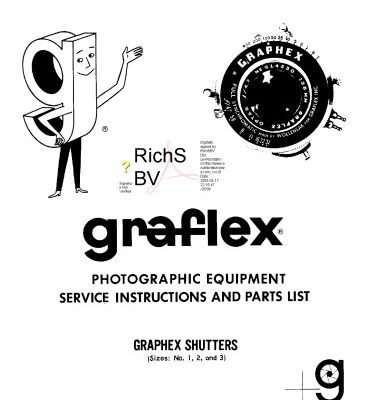 خرید و دانلود نسخه کامل کتاب Graflex Graphex Shutter Service Manual