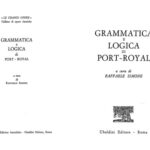 خرید و دانلود نسخه کامل کتاب Grammatica e logica di Port-Royal