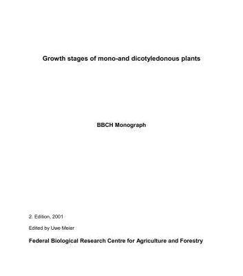 خرید و دانلود نسخه کامل کتاب Growth stages of mono – and dicotyledonous plants (Стадии роста одно – и двудольных растений)