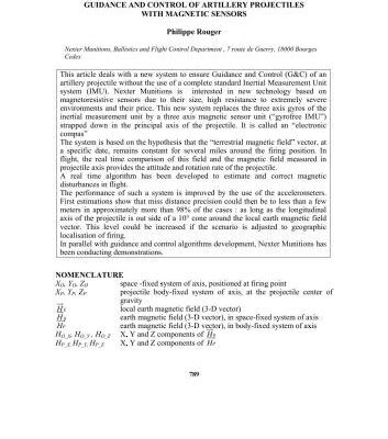 خرید و دانلود نسخه کامل کتاب Guidance and control of artillery projectiles with magnetic sensors