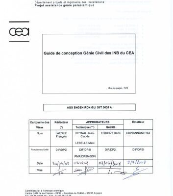 خرید و دانلود نسخه کامل کتاب Guide de Conception du Gnie Civil des INB du CEA Texte